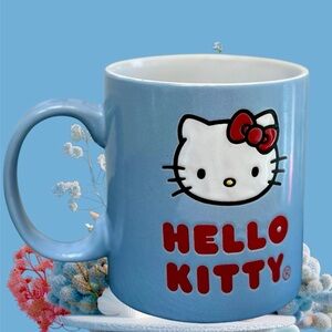 LARGE Hello Kitty Blue Mug, Branded, Double-Sided. Holds 20oz. New with Tag🏷️